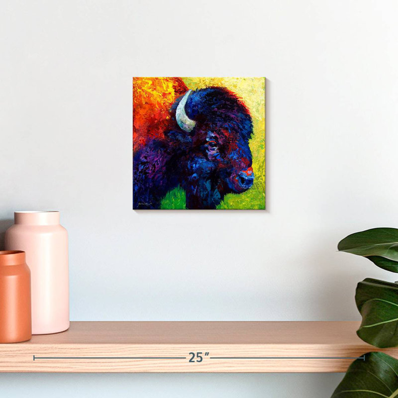 Brampt Bison Head III, 10" H x 10" W