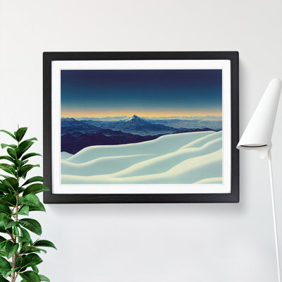 Winter Sunrise over Mountains - Framed Print