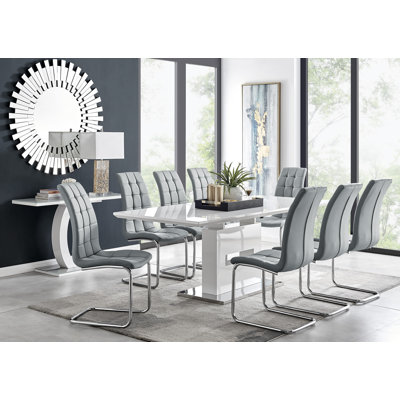 Eubanks Dining Set with 8 Chairs