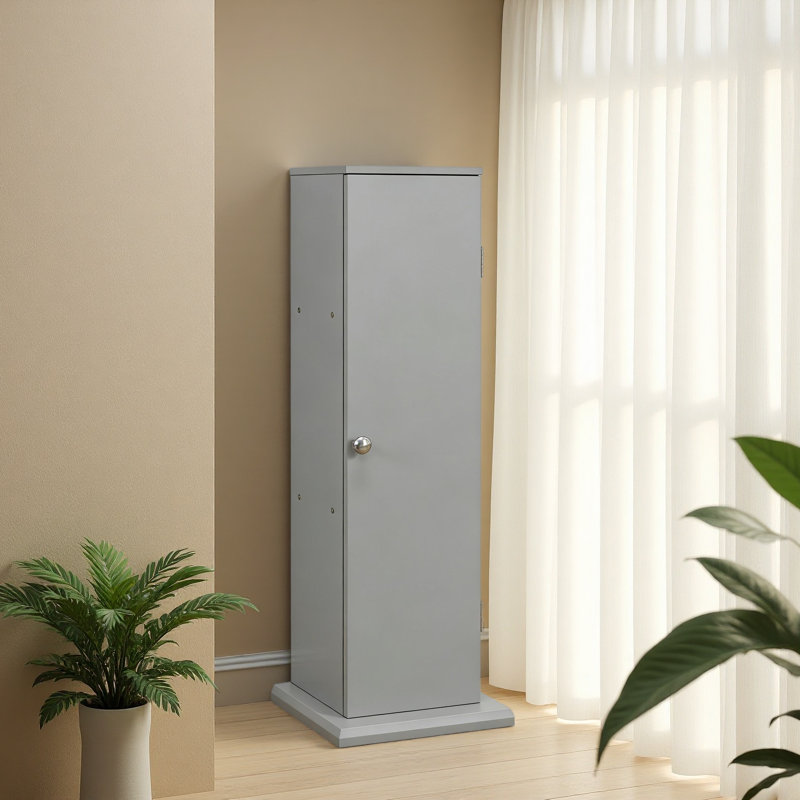 Narrow Storage Cabinet,Corner Cabinet,Small Toilet Paper Cabinet, Gray