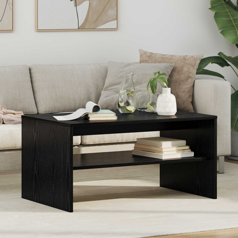 Coffee Table with Storage, 40cm. H x 80cm. L x 50cm. W, Black Oak