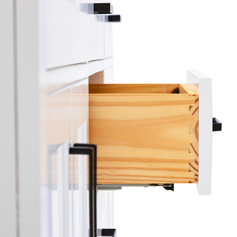 ARIEL HEPBURN 73 IN DOUBLE RECTANGLE SINK VANITY 1,5 IN, White, 73", Rectangular