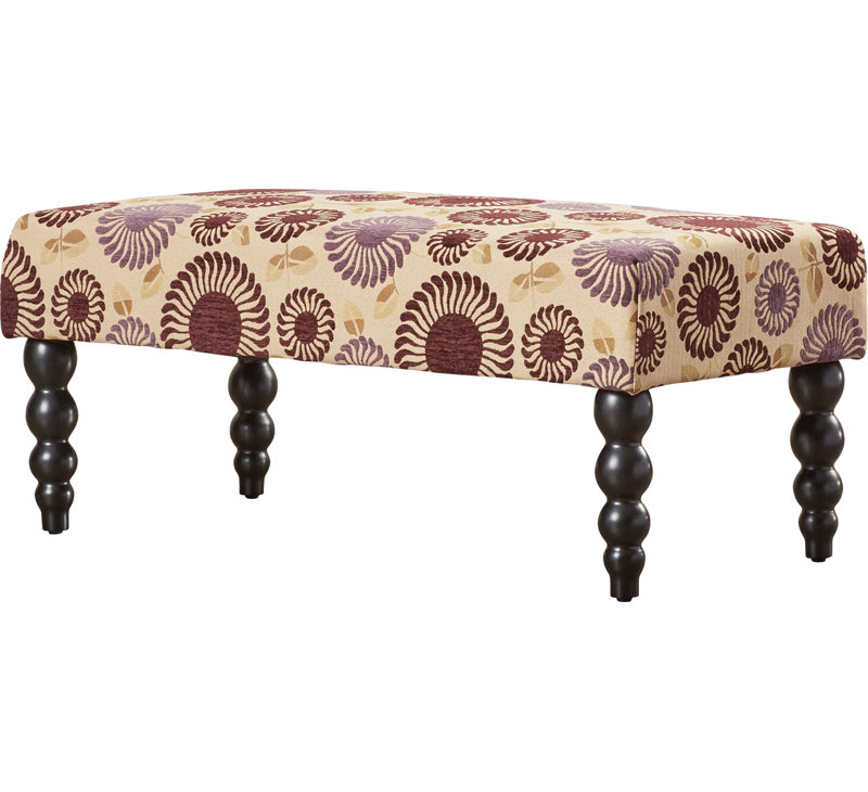 Banc rembourré à imprimé Bellavista, Mauve