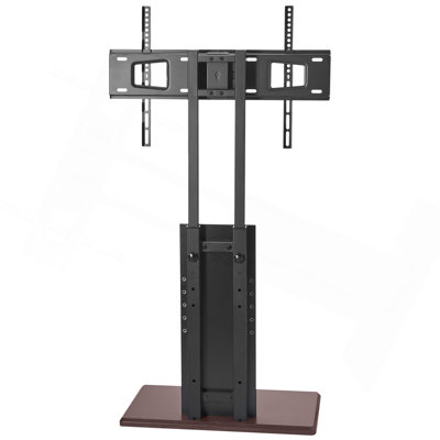 Meuble télé universel, support de table pour écrans de 32 à 70 pouces, support pivotant et réglable en hauteur pour téléviseur pouvant supporter jusqu'à 99 lb avec multiprise, pour salon, chambre à coucher, MAX VESA 600 x 400 mm