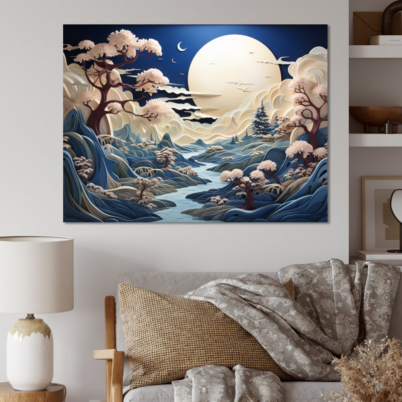 Marytza " Glacier Arctic Whispers I ", H 12 po x l 20 po, Toile tendue