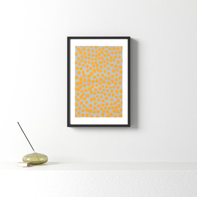 Navi " Saffron On Grey " by Michela Sorrentino Painting Print
