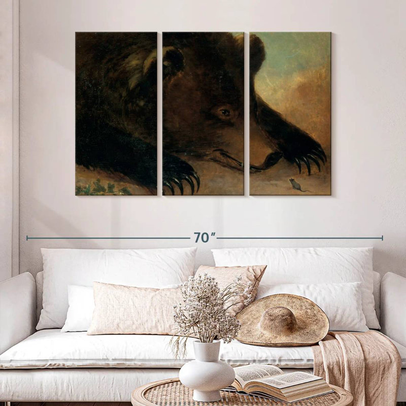 Brampt Portraits de grizzly et de souris, H 32 po x l 50 po