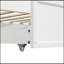 Lit de jour simple en bois avec lit gigogne simple (blanc)