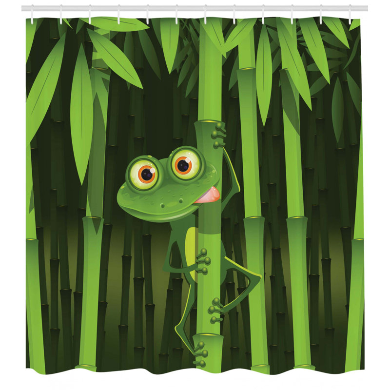 Ensemble de rideau de douche et crochets Animal, H 84 po x l 69 po