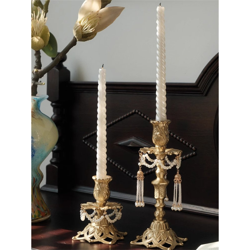 9.06'' H Resin Tabletop Candlestick