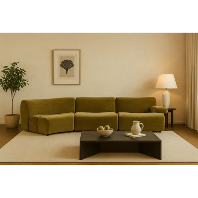 Ernest Premium Satin Velvet Modular Sofa