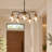 5-Light Modern Dimmable Mercury Glass Chandelier