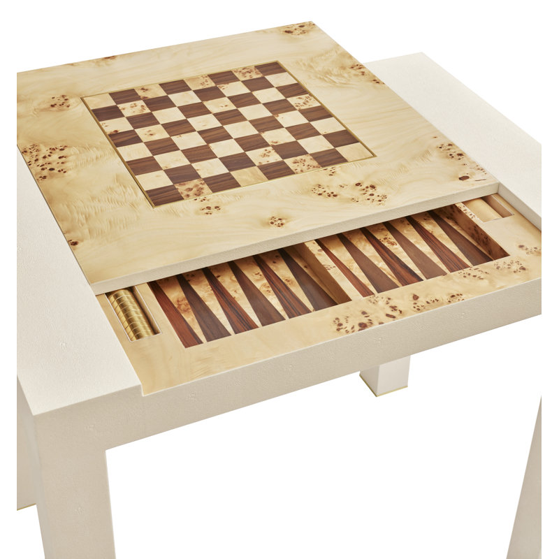 Shagreen 25" Chess Backgammon Table