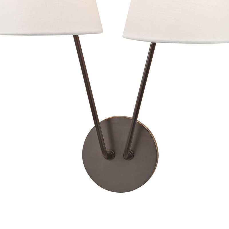 Milan Steel Flush Mounted Sconce, Old Bronze