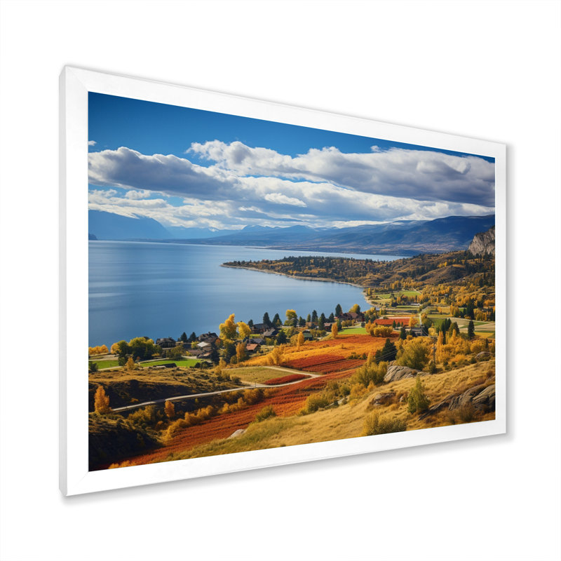 «Bilel Canada Okanagan Serenity II», reproduction, H 30 po x l 40 po x P 1,5 po, Cadre photo blanc