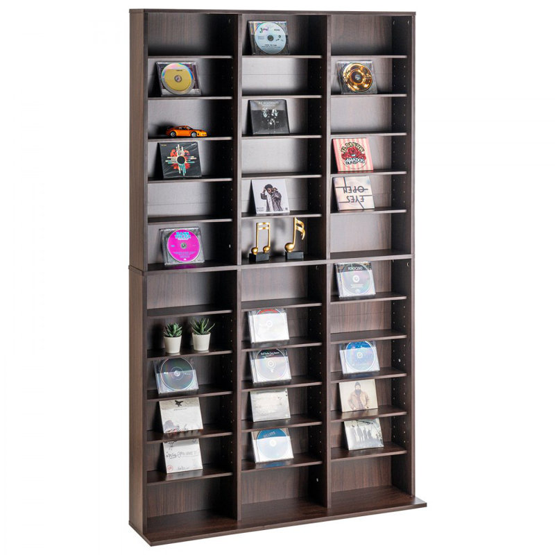 Wood 181cm H Media Shelves