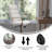 Mid-Back Executive Swivel Office Chair with Arms, and Transparent Roller Wheels-1784944218-1784944216