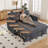 Sleeper Sofa Bed, 3-in-1 Convertible Pull Out Couch With Adjustable Backrest For Living Room, Loveseat Sofa Bed With Side Pockets, Easy Assembly, 1 Pcs-2045972712