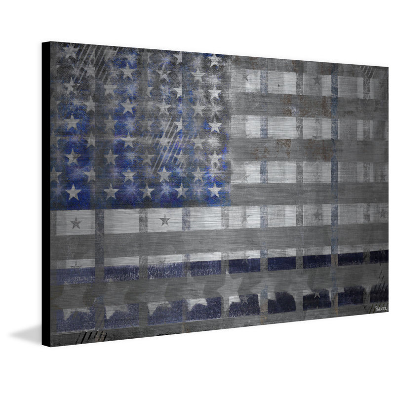 Blue America Brushed Aluminum Kids Artwork 45" x 30"