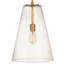 Luminaire suspendu conique à 1 lumière Evanne-48832503