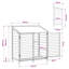 Vidaxl Garden Shed Solid Fir Wood Storage Cabinet Outdoor Modern Design Ample-129097101