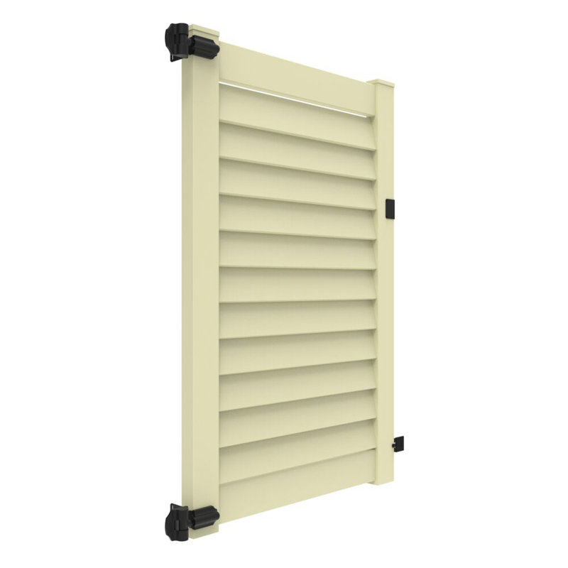 Barrière d'intimité à persiennes, H 71,5 po x l 46 po, Blanc