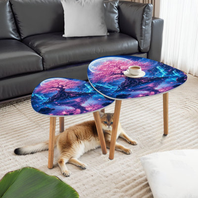 Ensemble de 2 tables basses gigognes Triangle