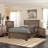 Washed Taupe Queen Storage Bed