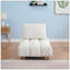 Canapé simple en tissu sans accoudoirs avec coussin à ressorts et pieds fuselés Chrystina-279711367