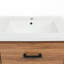 Meuble-lavabo de salle de bain avec lavabo en céramique, meuble de rangement moderne avec 3 tiroirs, meuble-lavabo autoportant avec lavabo simple