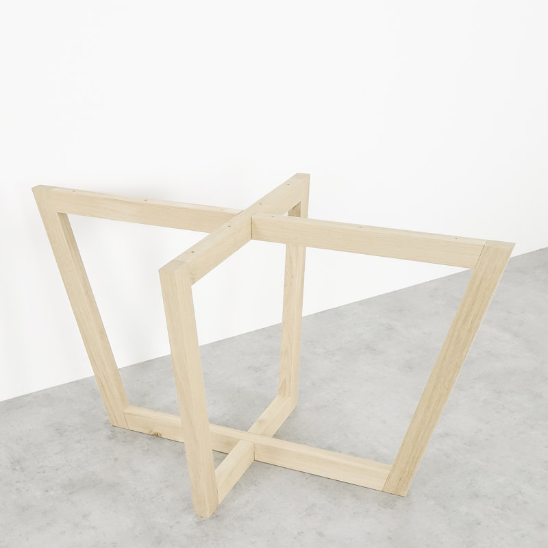 Solid Wood Table Leg, 71cm H x 80cm W x 170cm D, Unfinished