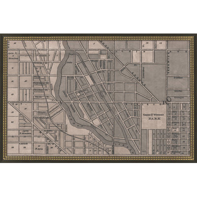 Chicago Vintage Grid Map " Chicago Vintage Grid Map B " by Thom Filicia