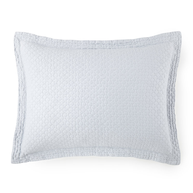 Juliet 100% Cotton Envelope Sham, King, Barely Blue