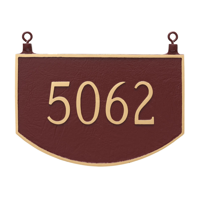 Plaque d’adresse murale sur 1 ligne prestige, Blanc / argent