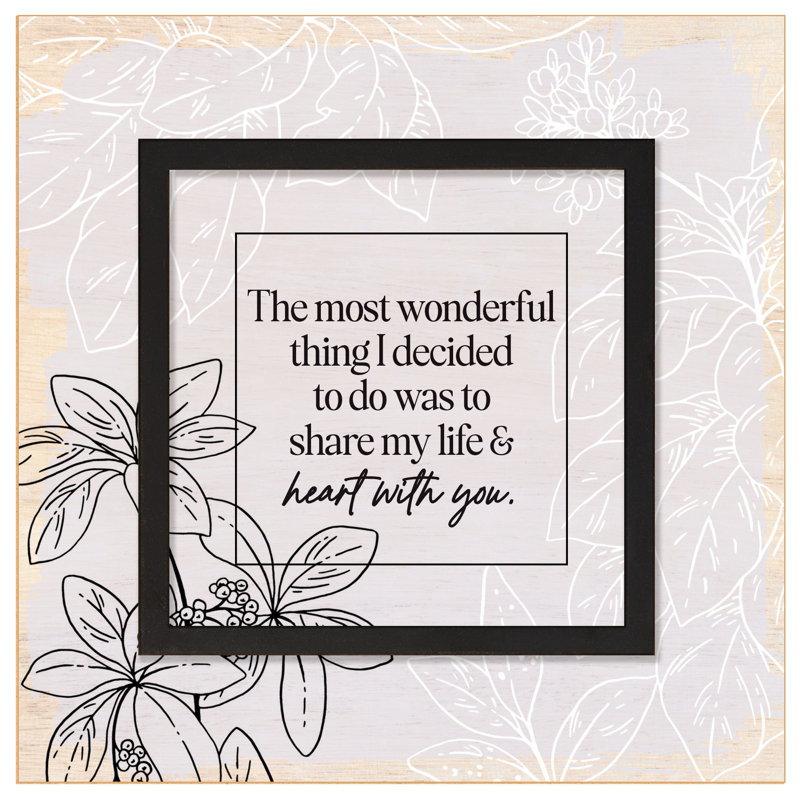 «The Most Wonderful Thing», plaque de bois 6 po x 6 po