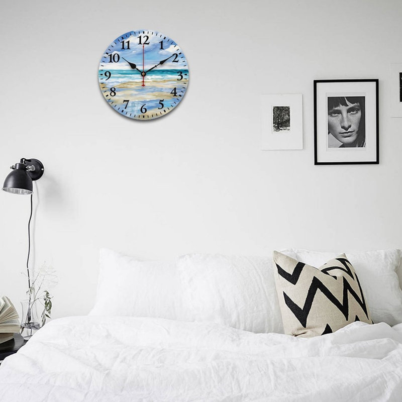 Horloge murale décorative 12 "x 12" Ocean Beach
