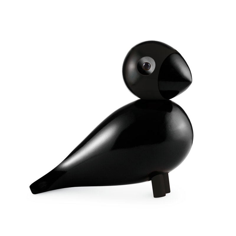 Kay Bojesen, oiseau chanteur, H 6,1 po x l 6,3 po x P 3,1 po, Noir, 1