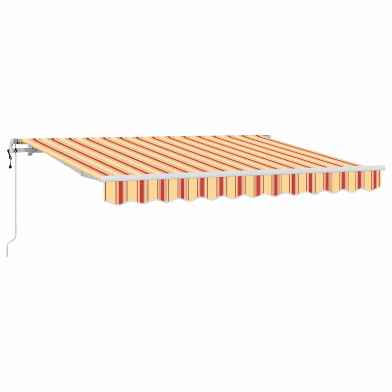 Brayden Studio 200cm D Retractable Door / Window Awning, Yellow/Red/White, 350 cm W x 200 cm D