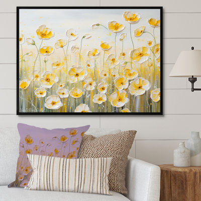 Buttercups Floral Array Field sur impression sur toile