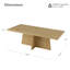 86.6'' Modern Solid Wood Dining Table With Cross Base
