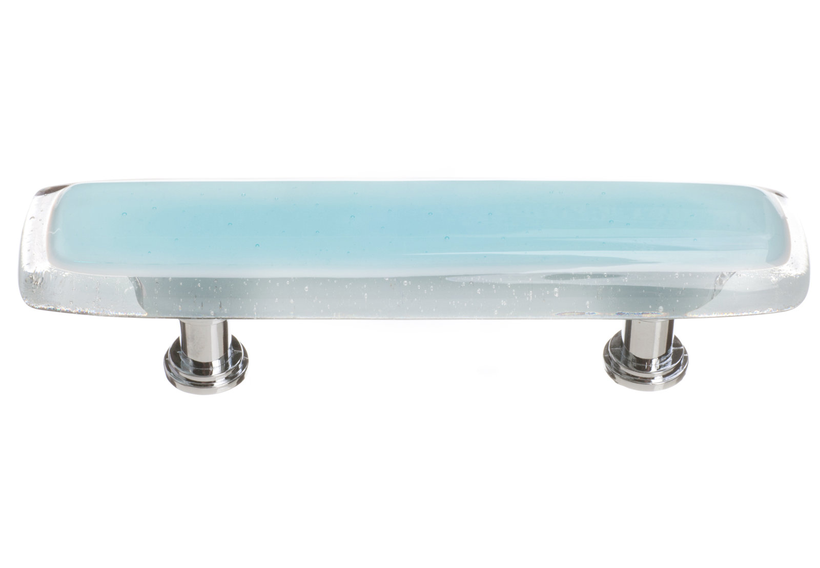 Bar / Handle Pull Pull, Light Aqua, Polished Chrome