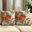Emeric Floral Orange Square Cushion Cover