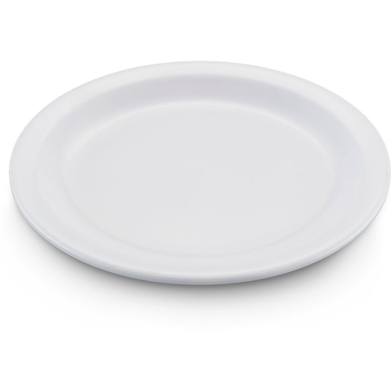 Assiette hors-d’œuvres 6,44 po mélamine Kingline™, Blanc