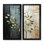 «Slate Elm Harmony Leaves», ensemble de 2 reproductions d'art sur toile à motif floral gris sur toile