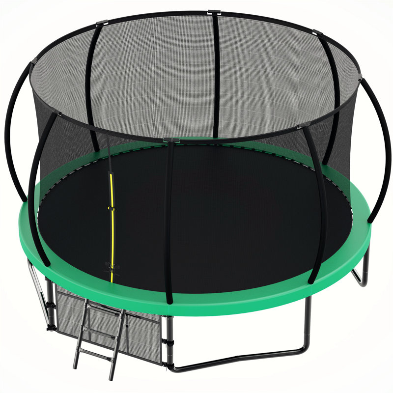 Creationstry Round Backyard Trampoline, Green
