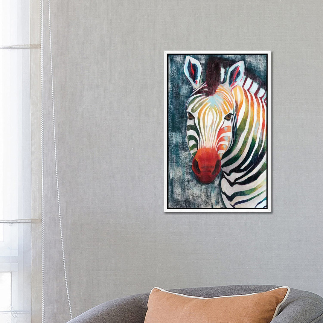 Prisma Zebra II von Grace Popp - Floater Frame Gallery-Wrapped Canvas Giclée on Canvas