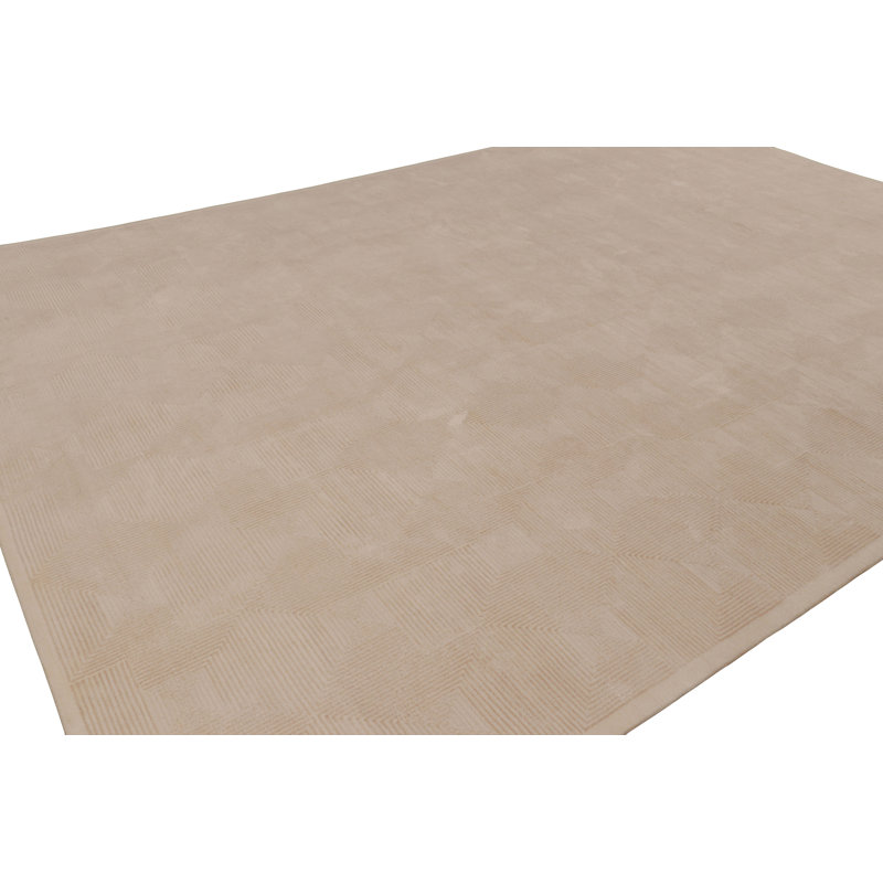 Rug & Kilim’S Art Deco Style Rug With Cubist Geometric Patterns In Cream White