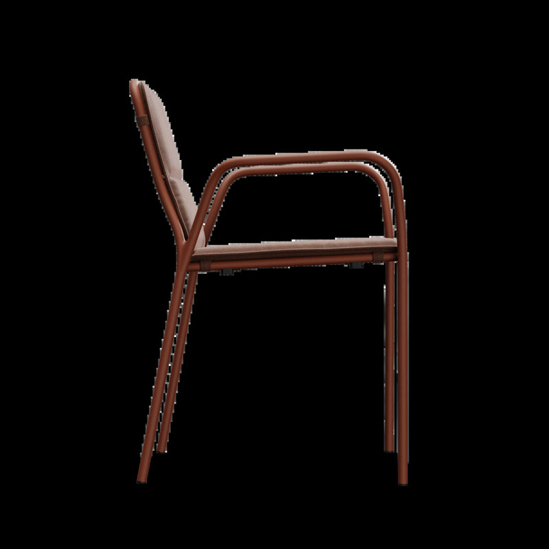 XY Outdoor Dining Armchair, Rust