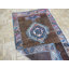 Tapis décoratif en laine brun noué à la main en laine de conception unique 4 pi 4 po x 7 pi Corentin