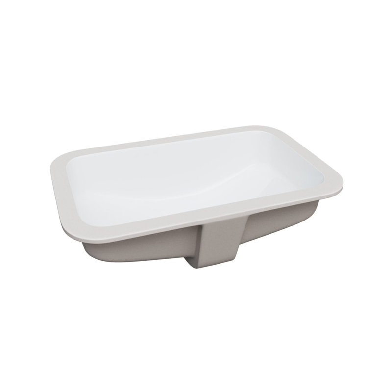 Lavabo de salle de bain rectangulaire encastré en porcelaine vitreuse avec trop-plein 20-7 / 16 po Norris